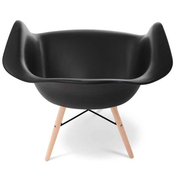 Eames Style DAW Armchair WHITE with wooden legs* - Image 5
