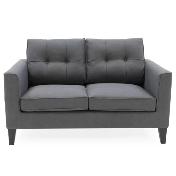 Astrid 2 seat sofa in charcoal