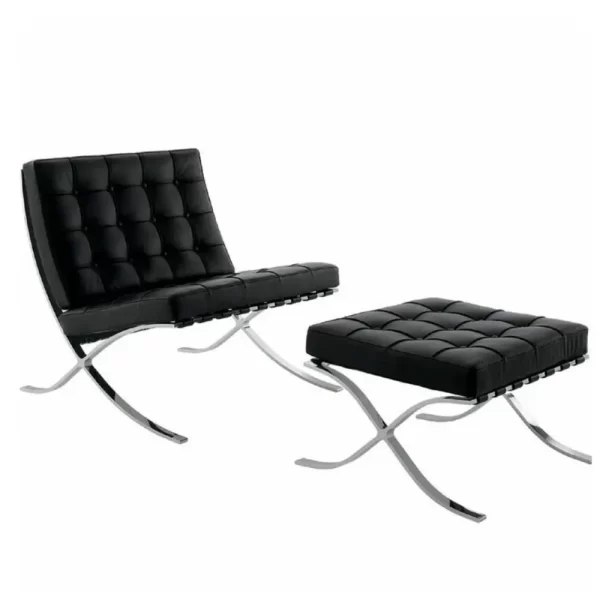 Zinzan Barcelona Chair & Footstool