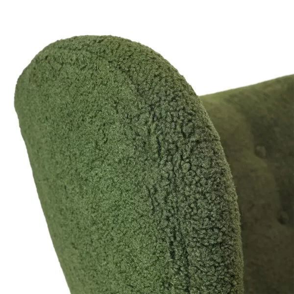 Zinzan Our Little Petra lounge chair Forest Green with Natural Ash legs - Image 2
