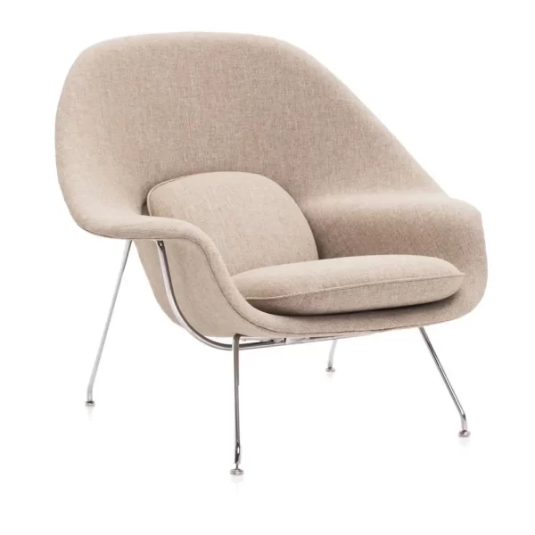 Zinzan Saarinen-Style Womb Chair & Ottoman in Wheat - Image 3