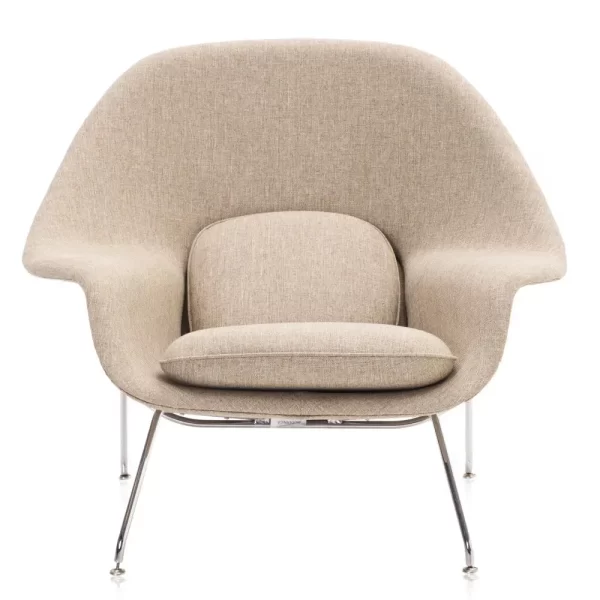 Zinzan Saarinen-Style Womb Chair & Ottoman in Wheat - Image 2